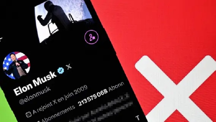 Pantallazo de la aplicación X. AFP