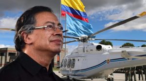 El helicóptero presidencial AW-139, cuyo mantenimiento fue suspendido por disposiciones de la OFAC tras la inclusión del presidente Gustavo Petro en la “lista Clinton”. Crédito: Colprensa y Fuerza Aeroespacial Colombiana