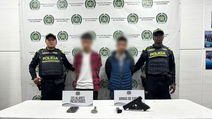 Uno de los detenidos registra antecedentes por secuestro simple y hurto agravado. Foto: Policía Nacional