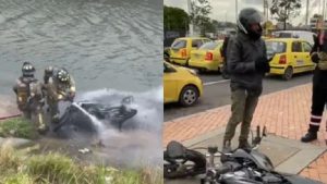 Dueño de una moto la arrojó a un caño para evitar que se la inmovilizaran