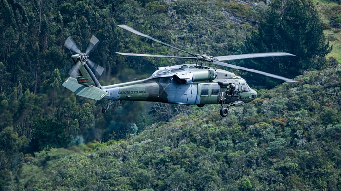 Helicóptero del Ejército Nacional. Crédito: Ejército Nacional.