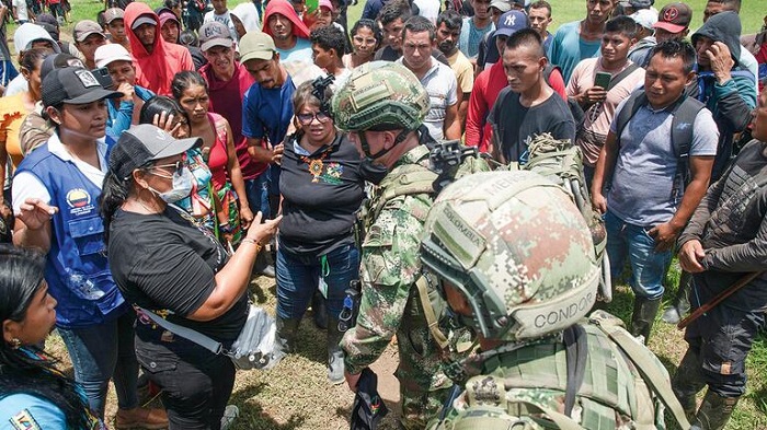 Las disidencias de las Farc serían responsables de coordinar asonadas contra la Fuerza Pública. Foto: REDES SOCIALES