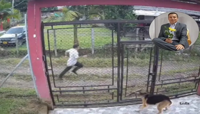 En la imagen aparece José Erley Ramírez Garcés persiguiendo a la menor de edad. Foto: captura de video.
